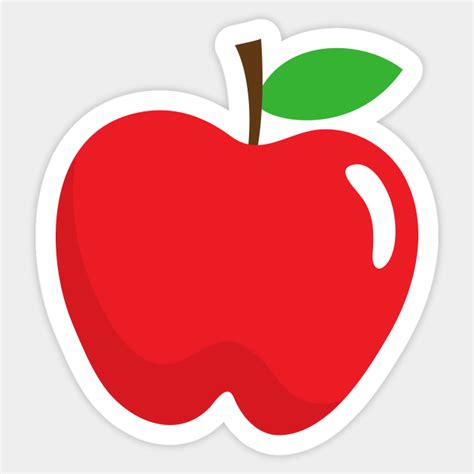 Red Apple Apple Sticker Teepublic
