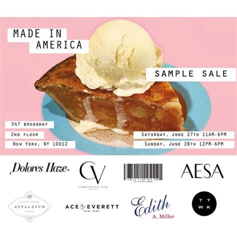 Made In America Clothing And Accessories New York Sample Sale
