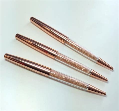 Rose Gold Pen Gold Crystal Pen Copper Crystal Pens Planner Pens