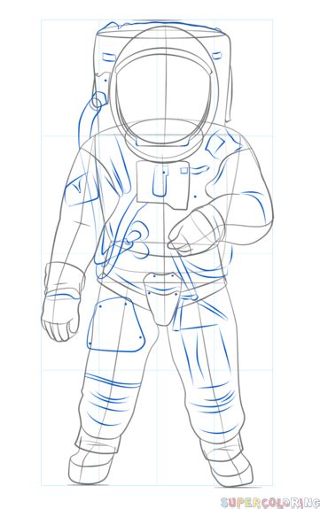 Great for kids and beginners! How to draw an astronaut | Step by step Drawing tutorials