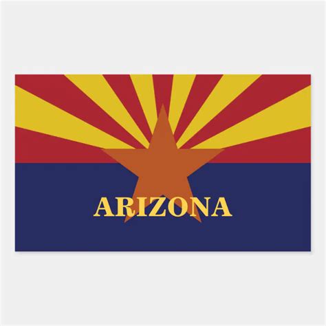 Arizona State Flag Custom Sticker Zazzle