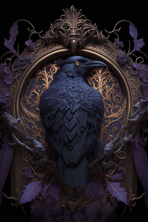 Crow Art Raven Art Bird Art Beautiful Dark Art Dreamy Art Moody