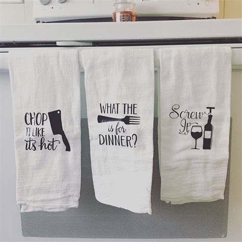Funny Kitchen Towel Flour Sack Towels Kitchen Decor Etsy In 2020