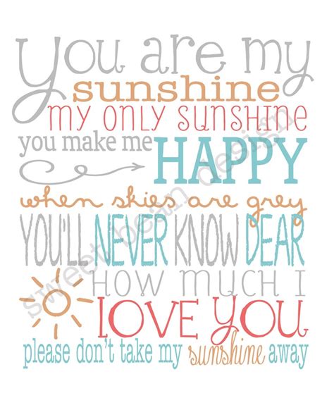 Capo ♪ fret 1 intro : You Are My Sunshine Lyrics Art Print | Future Projects | Pinterest | You are, Lyric art and Art