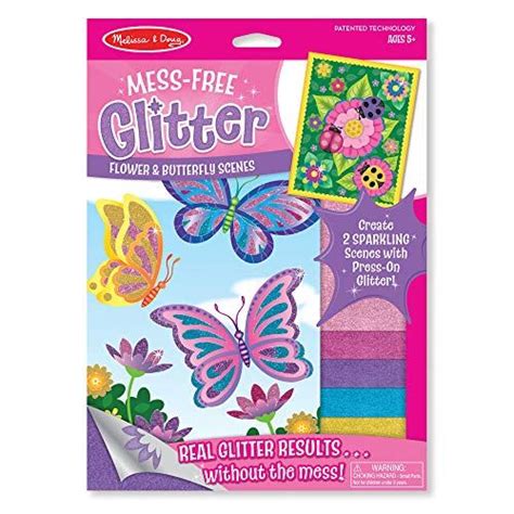Melissa And Doug Mess Free Glitter Activity Kit Flower And Butterfly