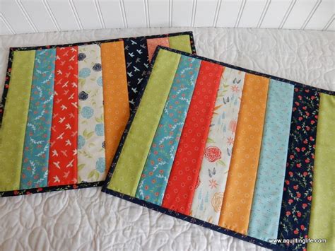 Easy Quilt As You Go Place Mats Video Tutorial A Quilting Life