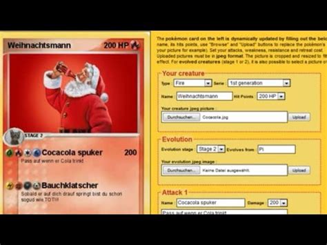 50 verschiedene pokemon karten mit holos/stern (deutsch) => ideal als geschenk. Pokemon Karte selber erstellen - YouTube