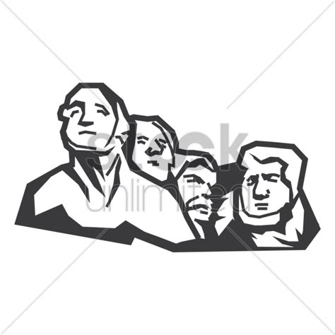 Mount rushmore is one of the coolest places for kids to visit. Mount rushmore clipart stencil, Mount rushmore stencil ...