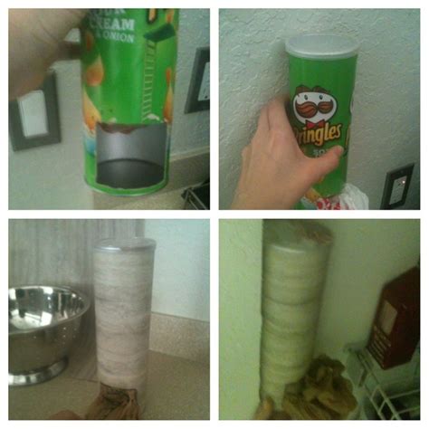 Recycled Pringles Can To Store Plastic Bags I Knew This Would Come In