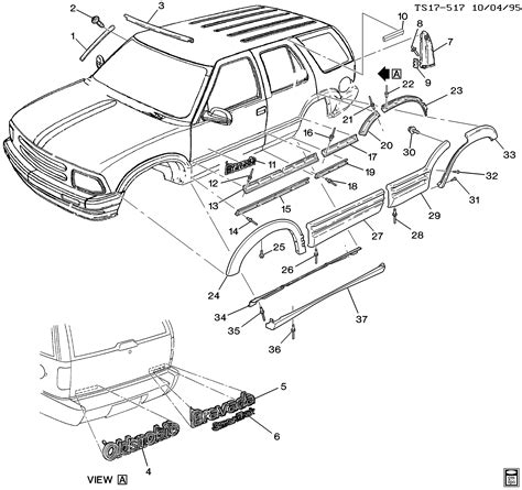 Blazer 4wd Moldings And Decals Chevrolet Epc Online