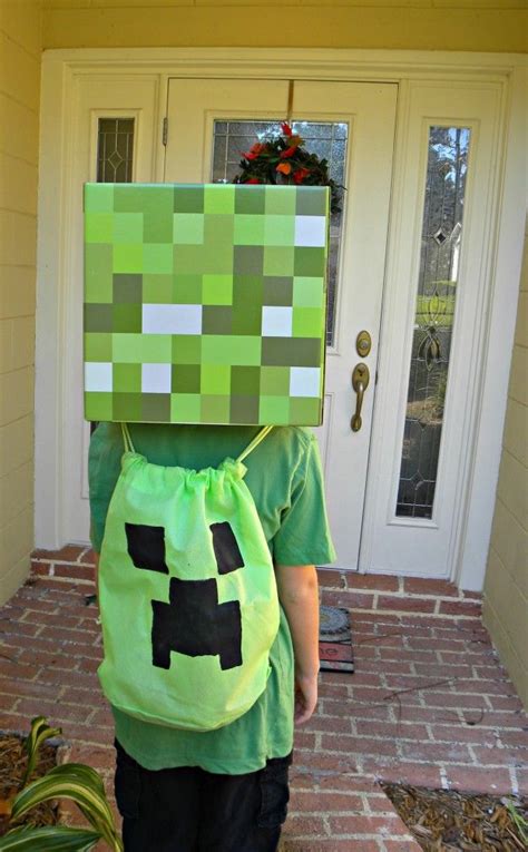 Easy And Inexpensive Minecraft Creeper Diy Bag Backpack Diy