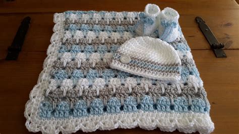 Baby Boy Blanket Crochet Stripe Crochet Blanket Afghan Crochet