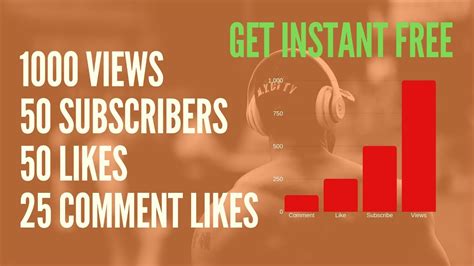 How To Get 1000 Free Youtube Views Subscribers Likes And Comments