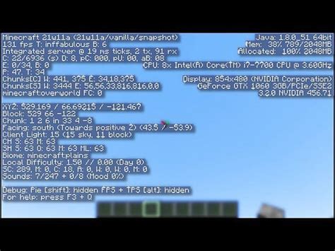 Minecraft Player Creates A Detailed Guide For F3 Debug Screen