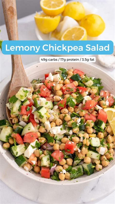 Lemony Chickpea Salad Healthy Recipes Clean Eating Recipes
