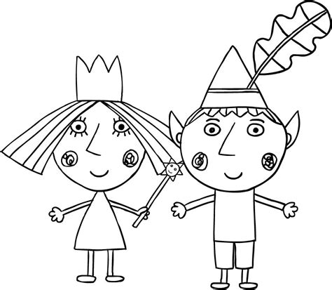 Free coloring pages of kids heroes. Ben E Holly Da Colorare