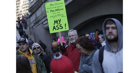 Butt Trump Protest In Chicago Popsugar News Photo 12