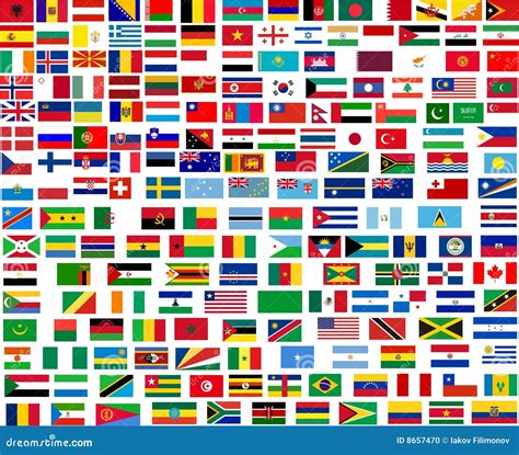 Flags Of All World Countries Stock Photo Image 8657470