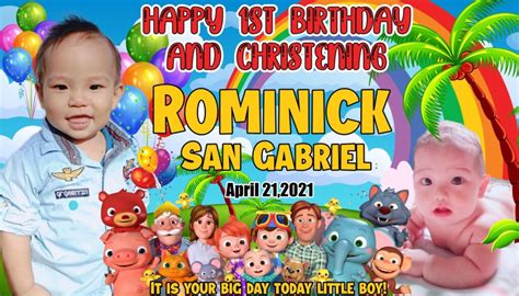 Tarpaulin Design Cocomelon For Birthday And Christening