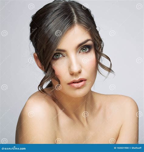 Beautiful Woman Portrait Nude Shoulders Stock Photo Image Of Adult