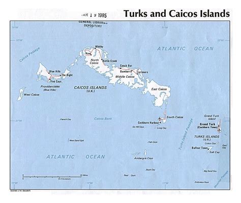 Large Detailed Political Map Of Turks And Caicos Islands With Roads And