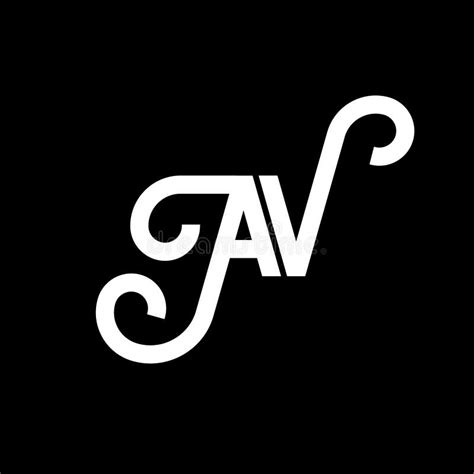 Av Letter Logo Design On Black Background Av Creative Initials Letter
