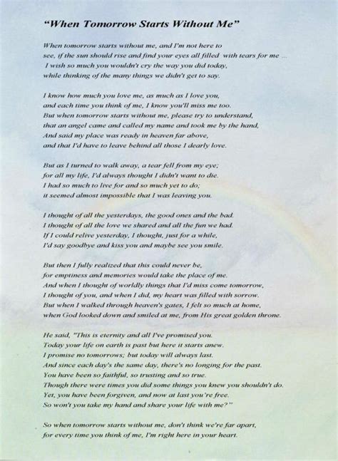 Funeral Poems Funeral Speech Letter From Heaven