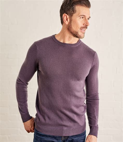 Violet Mocha Cashmere Merino Crew Neck Jumper Woolovers Au