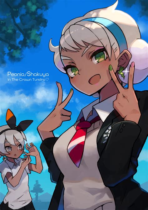 safebooru 2girls d absurdres bea pokemon black hairband black jacket blazer blonde hair