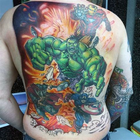 Incredible Hulk Tattoos For Men Gallant Green Design Ideas Hulk