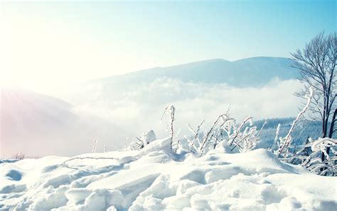 Snow Winter Mountains Wallpaper High Definition High Quality