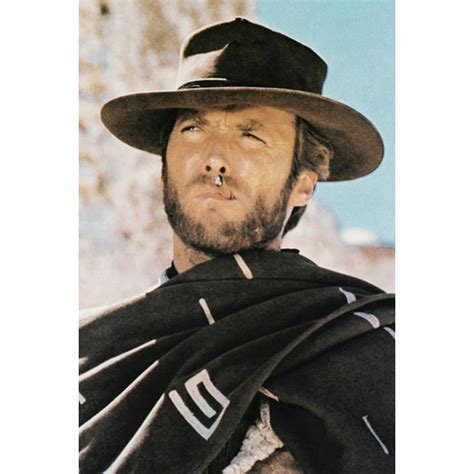 Clint Eastwood Per A Fistful Of Dollars Color 24x36 Poster Classic Cigar Scene