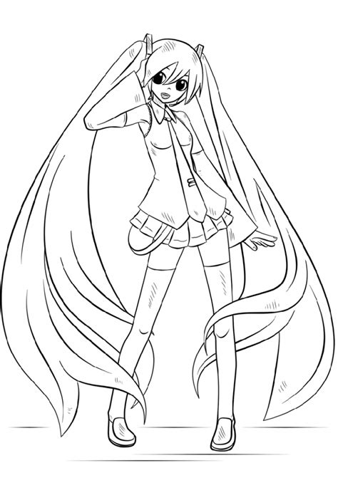 Hatsune Miku Coloring Pages To Print Coloring Pages Sexiz Pix