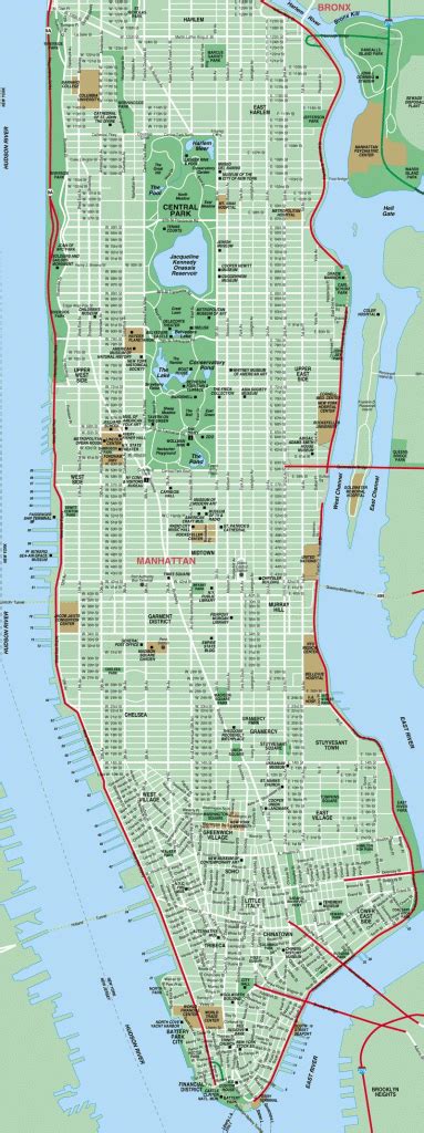 Nyc Pdf Manhattan Street Map Printable Guide 3 6 With Regard To