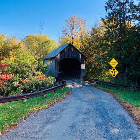 Halpin Covered Bridge In Middlebury Vermont Spanning Muddy Branch Of