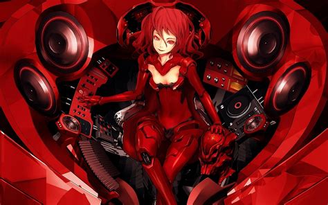 Wallpaper Illustration Redhead Anime Manga Red Eyes Speakers Redjuice999 Costume