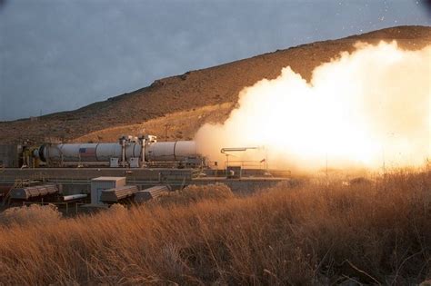 Orbital Atks Five Segment Rocket Motor Static Test Fires Up Northrop Grumman