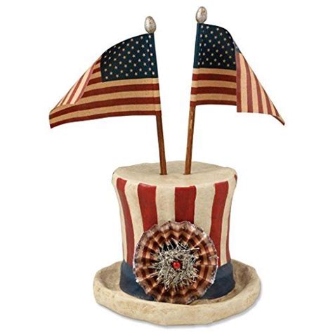 Bethany Lowe Usa Americana Patriotic Hat Wflags Figure