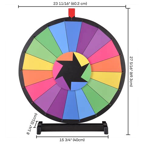 Winspin® 24 Editable Tabletop Prize Wheel Lottery Fortune Game