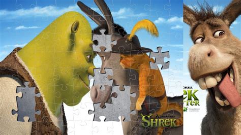 Movie Shrek Forever After 2010 Puss In Boots Shrek And Donkey