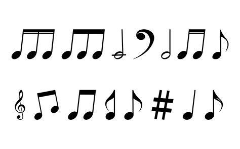 Musical Notes Silhouette Public Domain Vectors