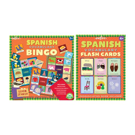 Spanish Vocabulary Bundle Eeboo Games Maisonette