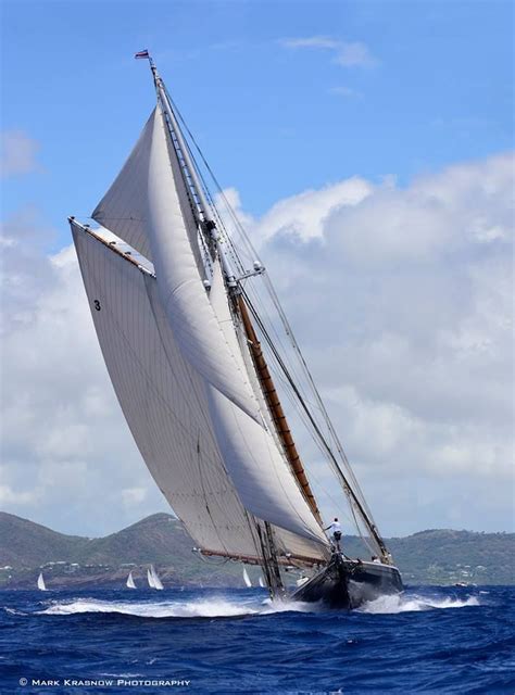 Schooner Columbia At The Antigua Classic Regatta Classic Sailing