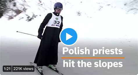 Wow Catholic Priests In Poland Ski In Competition For The Pope John