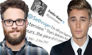 Justin Bieber Pleads With Seth Rogen To Roast Him At His Upcoming