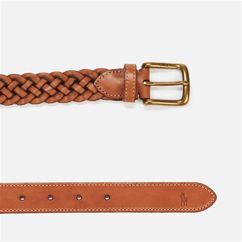Polo Ralph Lauren Westend Braid Leather Belt In Tan Brown For Men Lyst