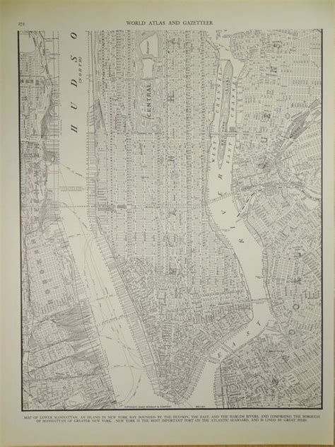 1939 Lower Manhattan New York Vintage City Atlas Map On Etsy 1200