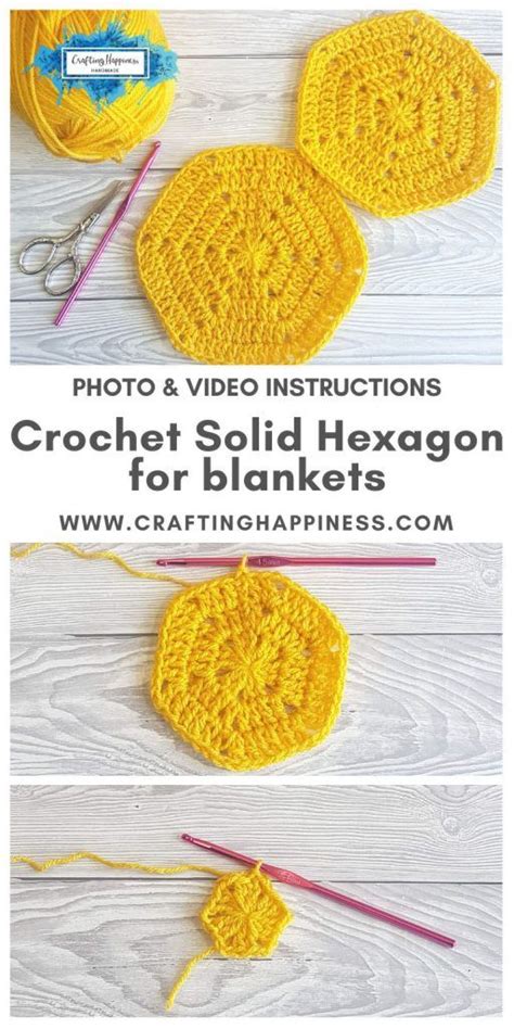 I have the instructions written down below as well as a downloadable pdf on my rave. Crochet Solid Hexagon - Step By Step For Beginners in 2020 ...