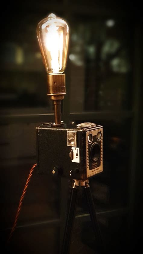 Vintage Kodak Camera Upcycled Tripod Lamp 9 This Handmad Flickr