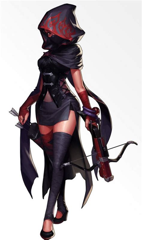 Hooded Female Assassin Rogue Wip Female Character Design Female Free